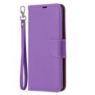 For Samsung Galaxy Note20 Litchi Texture Pure Color Horizontal Flip Leather Case with Holder & Card Slots & Wallet & Lanyard(Purple) - 1