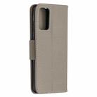For Samsung Galaxy Note20 Litchi Texture Pure Color Horizontal Flip Leather Case with Holder & Card Slots & Wallet & Lanyard(Grey) - 3