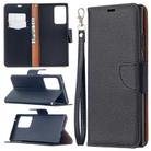 For Samsung Galaxy Note20 Ultra Litchi Texture Pure Color Horizontal Flip Leather Case with Holder & Card Slots & Wallet & Lanyard(Black) - 1