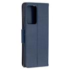 For Samsung Galaxy Note20 Ultra Litchi Texture Pure Color Horizontal Flip Leather Case with Holder & Card Slots & Wallet & Lanyard(Blue) - 3