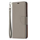 For Samsung Galaxy Note20 Ultra Litchi Texture Pure Color Horizontal Flip Leather Case with Holder & Card Slots & Wallet & Lanyard(Grey) - 2