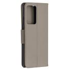 For Samsung Galaxy Note20 Ultra Litchi Texture Pure Color Horizontal Flip Leather Case with Holder & Card Slots & Wallet & Lanyard(Grey) - 3