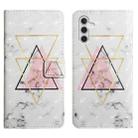 For Samsung Galaxy A16 5G Oil Embossed 3D Drawing Leather Phone Case(Triangular Marble) - 1