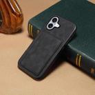 For iPhone 17 Denior D08 PU Single Card Slot Holder Phone Case(Black) - 2