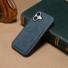 For iPhone 17 Denior D08 PU Single Card Slot Holder Phone Case(Blue) - 2