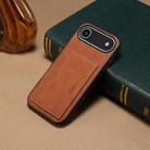 For iPhone 17 Air Denior D08 PU Single Card Slot Holder Phone Case(Brown) - 2