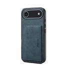 For iPhone 17 Air Denior D08 PU Single Card Slot Holder Phone Case(Blue) - 1