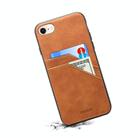 For iPhone 16e Denior D09 PU Dual Card Slot Back Cover Phone Case(Brown) - 3
