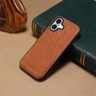 For iPhone 17 Denior D09 PU Dual Card Slot Back Cover Phone Case(Brown) - 2