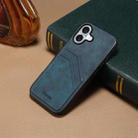 For iPhone 17 Denior D09 PU Dual Card Slot Back Cover Phone Case(Blue) - 2
