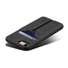 For iPhone 16e Denior D07 DV Elastic Card Slot PU Back Cover Phone Case(Black) - 3
