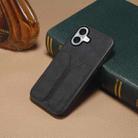 For iPhone 17 Denior D07 DV Elastic Card Slot PU Back Cover Phone Case(Black) - 2