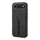 For iPhone 17 Air Denior D07 DV Elastic Card Slot PU Back Cover Phone Case(Black) - 1