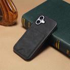 For iPhone 17 Denior D06 PU Back Cover Card Slot Holder Phone Case(Black) - 2