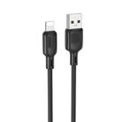 BOROFONE BX113 2.4A USB to 8 Pin Silicone Charging Data Cable, Length:2m(Black) - 1