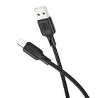 BOROFONE BX113 2.4A USB to 8 Pin Silicone Charging Data Cable, Length:2m(Black) - 2