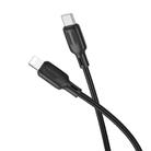 BOROFONE BX113 PD 27W USB-C / Type-C to 8 Pin Silicone Charging Data Cable, Length:1m(Black) - 2