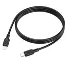 BOROFONE BX113 PD 27W USB-C / Type-C to 8 Pin Silicone Charging Data Cable, Length:1m(Black) - 3