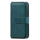 For iPhone 8 & 7 Multifunctional Magnetic Copper Buckle Horizontal Flip Solid Color Leather Case with 10 Card Slots & Wallet & Holder & Photo Frame(Dark Green) - 2