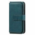 For iPhone 8 & 7 Multifunctional Magnetic Copper Buckle Horizontal Flip Solid Color Leather Case with 10 Card Slots & Wallet & Holder & Photo Frame(Dark Green) - 2