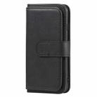 For iPhone 8 & 7 Multifunctional Magnetic Copper Buckle Horizontal Flip Solid Color Leather Case with 10 Card Slots & Wallet & Holder & Photo Frame(Black) - 2