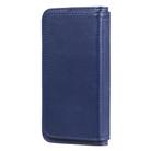 For iPhone 8 & 7 Multifunctional Magnetic Copper Buckle Horizontal Flip Solid Color Leather Case with 10 Card Slots & Wallet & Holder & Photo Frame(Dark Blue) - 2