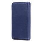 For iPhone 8 & 7 Multifunctional Magnetic Copper Buckle Horizontal Flip Solid Color Leather Case with 10 Card Slots & Wallet & Holder & Photo Frame(Dark Blue) - 2