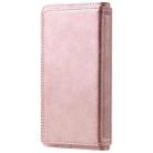 For iPhone XR Multifunctional Magnetic Copper Buckle Horizontal Flip Solid Color Leather Case with 10 Card Slots & Wallet & Holder & Photo Frame(Rose Gold) - 3