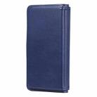 For iPhone XS Max Multifunctional Magnetic Copper Buckle Horizontal Flip Solid Color Leather Case with 10 Card Slots & Wallet & Holder & Photo Frame(Dark Blue) - 3