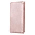 For iPhone XS Max Multifunctional Magnetic Copper Buckle Horizontal Flip Solid Color Leather Case with 10 Card Slots & Wallet & Holder & Photo Frame(Rose Gold) - 2