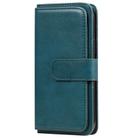 For iPhone 11 Pro Multifunctional Magnetic Copper Buckle Horizontal Flip Solid Color Leather Case with 10 Card Slots & Wallet & Holder & Photo Frame(Dark Green) - 2