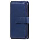 For iPhone 11 Pro Multifunctional Magnetic Copper Buckle Horizontal Flip Solid Color Leather Case with 10 Card Slots & Wallet & Holder & Photo Frame(Dark Blue) - 2