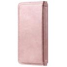 For iPhone 11 Pro Multifunctional Magnetic Copper Buckle Horizontal Flip Solid Color Leather Case with 10 Card Slots & Wallet & Holder & Photo Frame(Rose Gold) - 3
