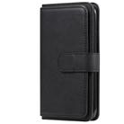 For iPhone 11 Multifunctional Magnetic Copper Buckle Horizontal Flip Solid Color Leather Case with 10 Card Slots & Wallet & Holder & Photo Frame(Black) - 2