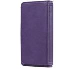 For iPhone 11 Multifunctional Magnetic Copper Buckle Horizontal Flip Solid Color Leather Case with 10 Card Slots & Wallet & Holder & Photo Frame(Purple) - 3
