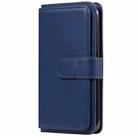 For iPhone 11 Multifunctional Magnetic Copper Buckle Horizontal Flip Solid Color Leather Case with 10 Card Slots & Wallet & Holder & Photo Frame(Dark Blue) - 2