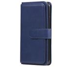 For iPhone 11 Pro Max Multifunctional Magnetic Copper Buckle Horizontal Flip Solid Color Leather Case with 10 Card Slots & Wallet & Holder & Photo Frame(Dark Blue) - 2