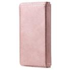 For iPhone 11 Pro Max Multifunctional Magnetic Copper Buckle Horizontal Flip Solid Color Leather Case with 10 Card Slots & Wallet & Holder & Photo Frame(Rose Gold) - 3