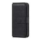 For iPhone 12 mini Multifunctional Magnetic Copper Buckle Horizontal Flip Solid Color Leather Case with 10 Card Slots & Wallet & Holder & Photo Frame(Black) - 2