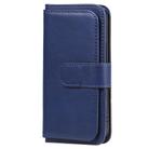 For iPhone 12 mini Multifunctional Magnetic Copper Buckle Horizontal Flip Solid Color Leather Case with 10 Card Slots & Wallet & Holder & Photo Frame(Dark Blue) - 2