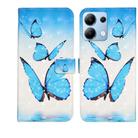 For Redmi Note 14 4G Oil Embossed 3D Drawing Leather Phone Case(3 Butterflies) - 1