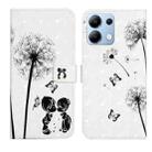 For Redmi Note 14 4G 163.25mm Oil Embossed 3D Drawing Leather Phone Case(Couple Dandelion) - 1