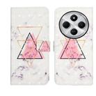 For Redmi 14C 4G Oil Embossed 3D Drawing Leather Phone Case(Triangular Marble) - 1