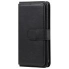 For iPhone 12 / 12 Pro Multifunctional Magnetic Copper Buckle Horizontal Flip Solid Color Leather Case with 10 Card Slots & Wallet & Holder & Photo Frame(Black) - 2