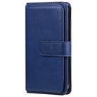 For iPhone 12 / 12 Pro Multifunctional Magnetic Copper Buckle Horizontal Flip Solid Color Leather Case with 10 Card Slots & Wallet & Holder & Photo Frame(Dark Blue) - 2