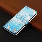 For Xiaomi Poco F6 Pro Oil Embossed 3D Drawing Leather Phone Case(Blue Butterflies) - 2