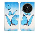 For Xiaomi Poco C61 Oil Embossed 3D Drawing Leather Phone Case(3 Butterflies) - 1