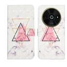 For Xiaomi Poco C61 Oil Embossed 3D Drawing Leather Phone Case(Triangular Marble) - 1