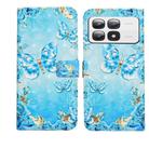 For Xiaomi 14T Pro Oil Embossed 3D Drawing Leather Phone Case(Blue Butterflies) - 1