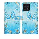 For Xiaomi 14T Oil Embossed 3D Drawing Leather Phone Case(Blue Butterflies) - 1